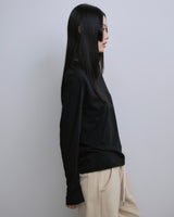 Slim Fit Long-Sleeve T-Shirt BLACK