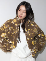 Teddy Fleece Jacket Floral