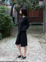 Soft Jersey Long Sleeve Tee BLACK