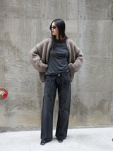 Low Gauge Knit Cardigan GREY