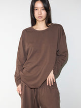Soft Jersey Long Sleeve Tee BROWN