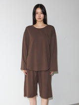 Soft Jersey Long Sleeve Tee BROWN