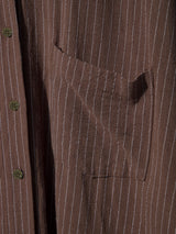 Linen-Rayon Flow Shirt BROWN