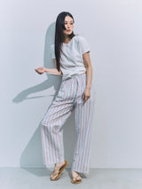 Stripe Pajama Pants BLUE × RED