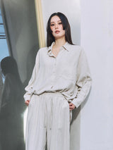 Linen-Rayon Flow Shirt IVORY