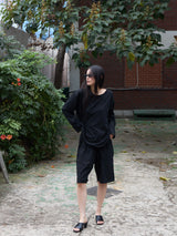 Soft Jersey Long Sleeve Tee BLACK