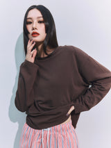 Loose Long Sleeve Tee BROWN