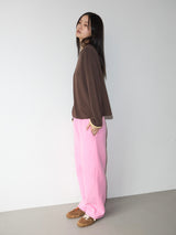Loose Long Sleeve Tee / Layered BROWN