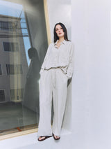 Linen-Rayon Flow Shirt IVORY
