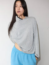 Loose Long Sleeve Tee / Layered GREY