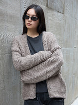 Low Gauge Knit Cardigan GREY
