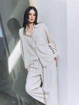 Linen-Rayon Flow Shirt IVORY