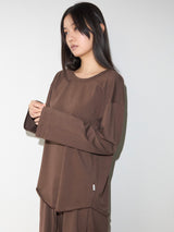 Soft Jersey Long Sleeve Tee BROWN