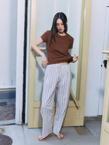 Stripe Pajama Pants BLUE × RED