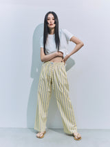 Stripe Pajama Pants YELLOW × BLACK
