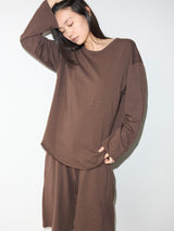 Soft Jersey Long Sleeve Tee BROWN