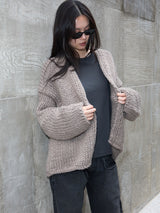 Low Gauge Knit Cardigan GREY
