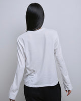 Slim Fit Long-Sleeve T-Shirt WHITE