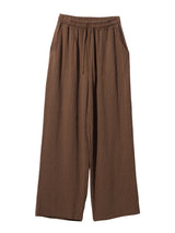Linen-Rayon Flow Pants BROWN