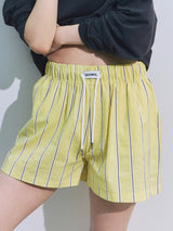 Cotton Stripe Shorts YELLOW