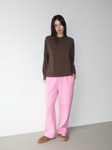Loose Long Sleeve Tee / Layered BROWN