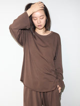 Soft Jersey Long Sleeve Tee BROWN