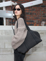 Low Gauge Knit Cardigan GREY