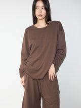 Soft Jersey Long Sleeve Tee BROWN