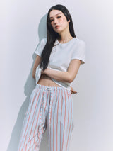 Stripe Pajama Pants BLUE × RED