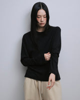 Slim Fit Long-Sleeve T-Shirt BLACK
