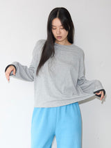 Loose Long Sleeve Tee / Layered GREY