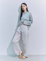 Stripe Pajama Pants BLUE × RED