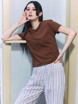 Stripe Pajama Pants BLUE × RED