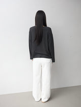 Loose Long Sleeve Tee / Layered CHARCOAL BLACK