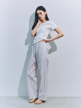 Stripe Pajama Pants BLUE × RED