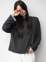 Loose Long Sleeve Tee / Layered CHARCOAL BLACK