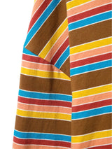 Border Hoodie Long Sleeve Tee Rainbow