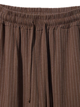 Linen-Rayon Flow Pants BROWN