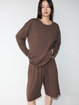 Soft Jersey Shorts BROWN