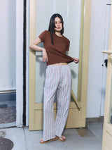 Stripe Pajama Pants BLUE × RED