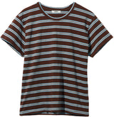 Border Short Sleeve Tee BROWN×BLUE