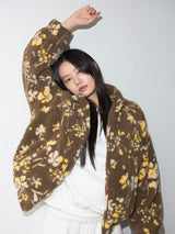 Teddy Fleece Jacket Floral