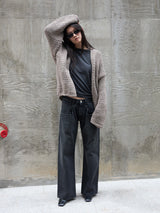 Low Gauge Knit Cardigan GREY