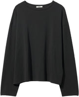 Loose Long Sleeve Tee CHARCOAL BLACK