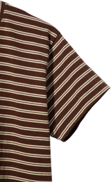 Border Short Sleeve Tee BROWN×WHITE