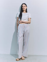 Stripe Pajama Pants BLUE × RED