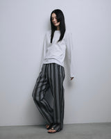 Black Stripe Pajama Pants
