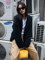 Low Gauge Knit Cardigan BLACK