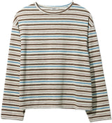 Border Loose Long Sleeve Tee