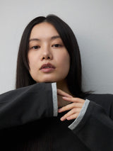 Loose Long Sleeve Tee / Layered CHARCOAL BLACK